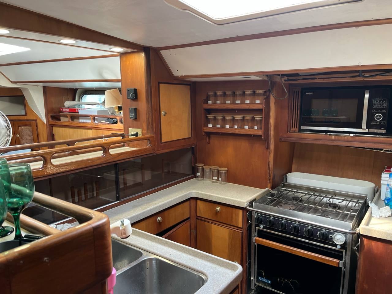 La cucina a bordo